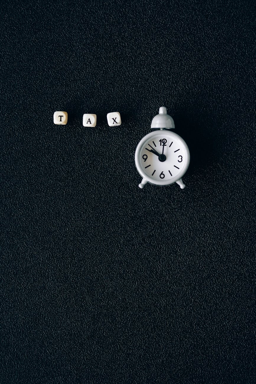 tax letters near round clock