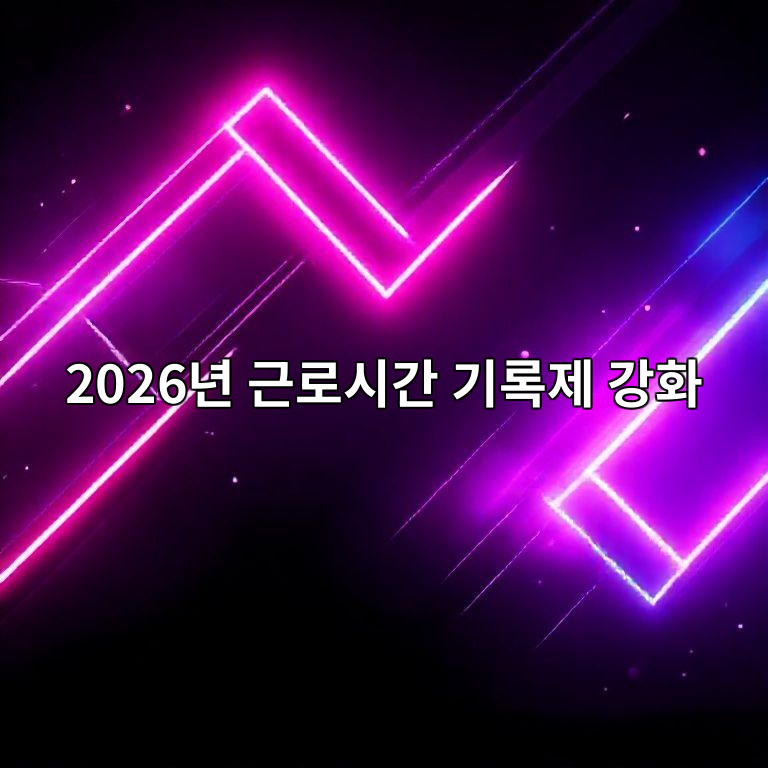 2026년 근로시간 기록제 의무 안내