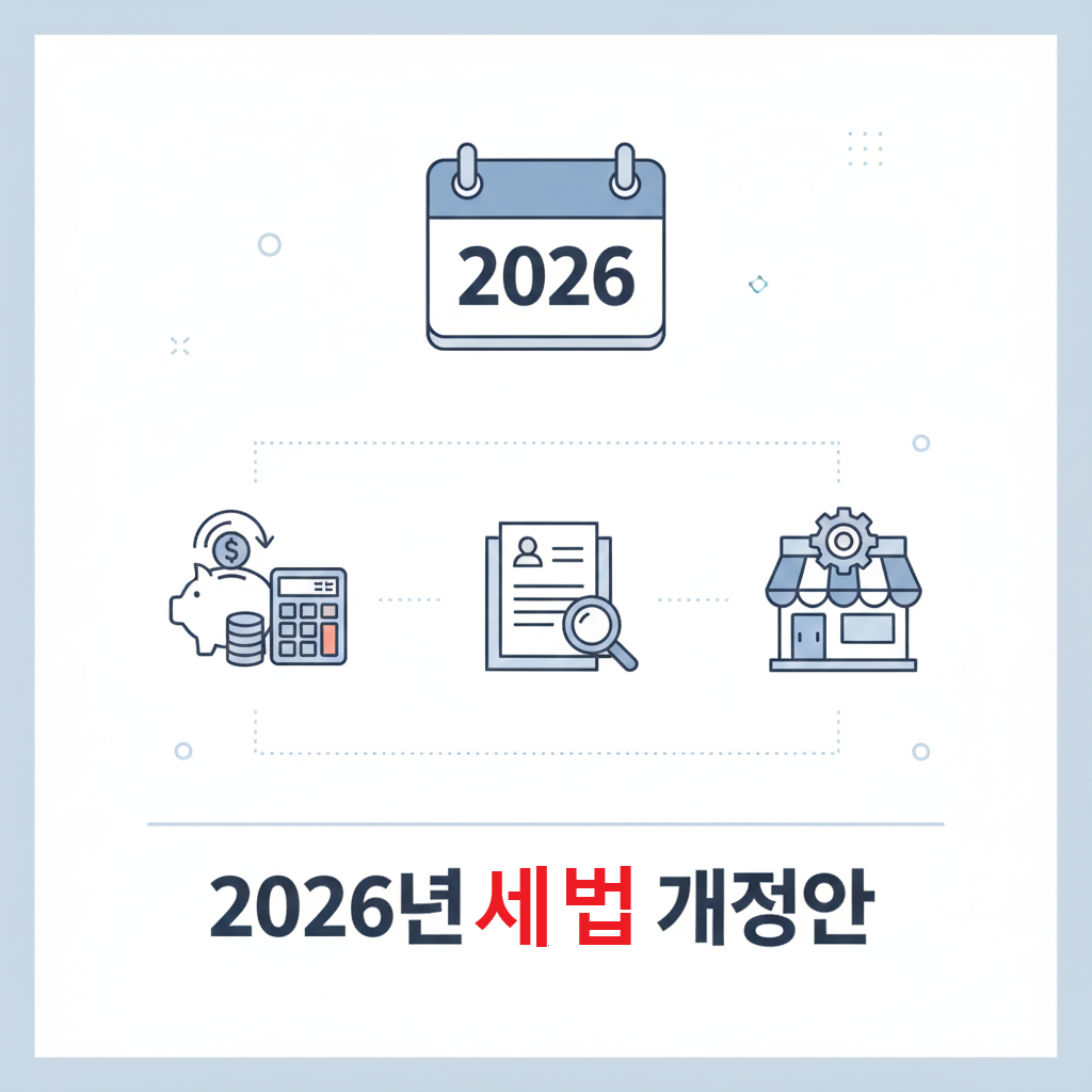2026년 사업자 세금 규정 변화 인포그래픽