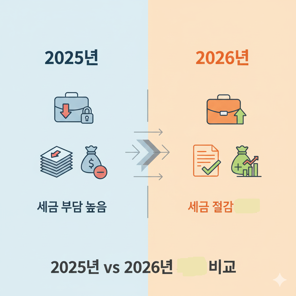 2025년 vs 2026년 사업자등록 비교 차트