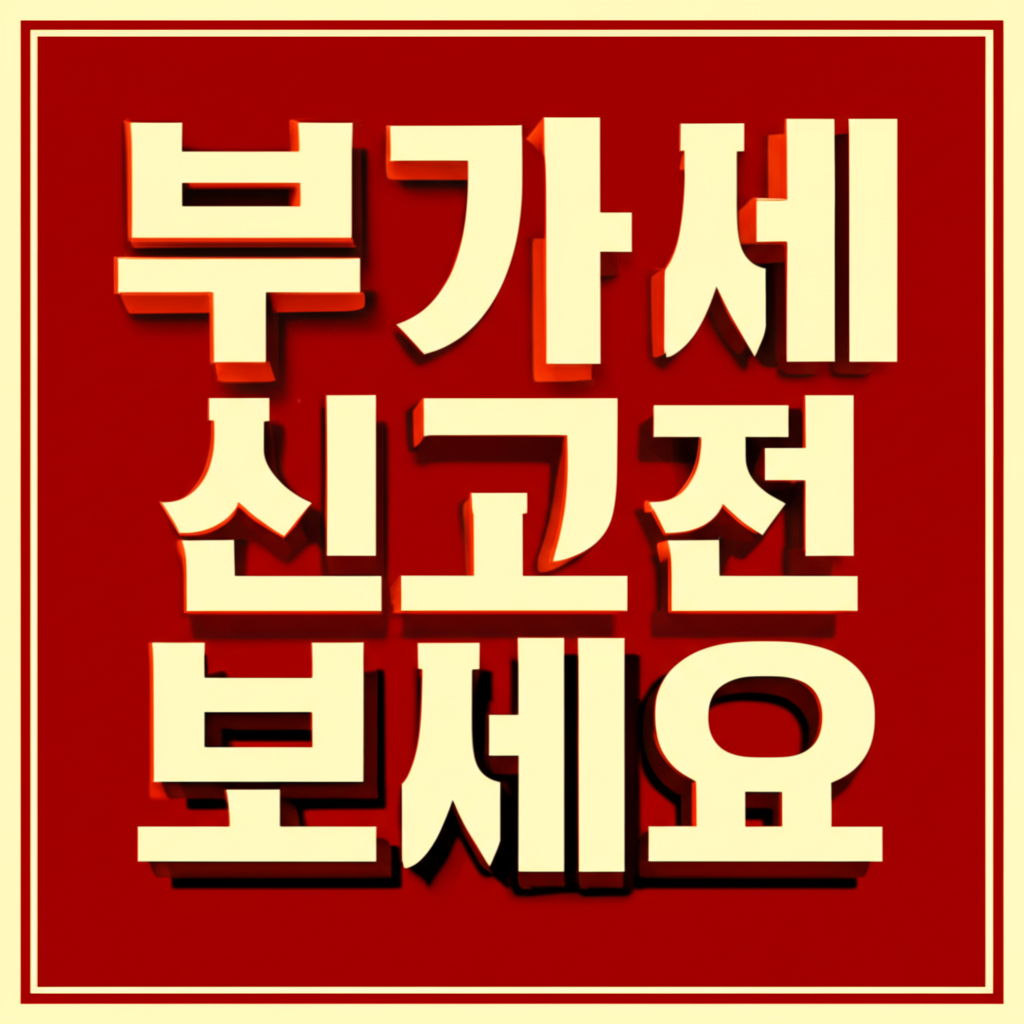 부가세 신고전 보세요