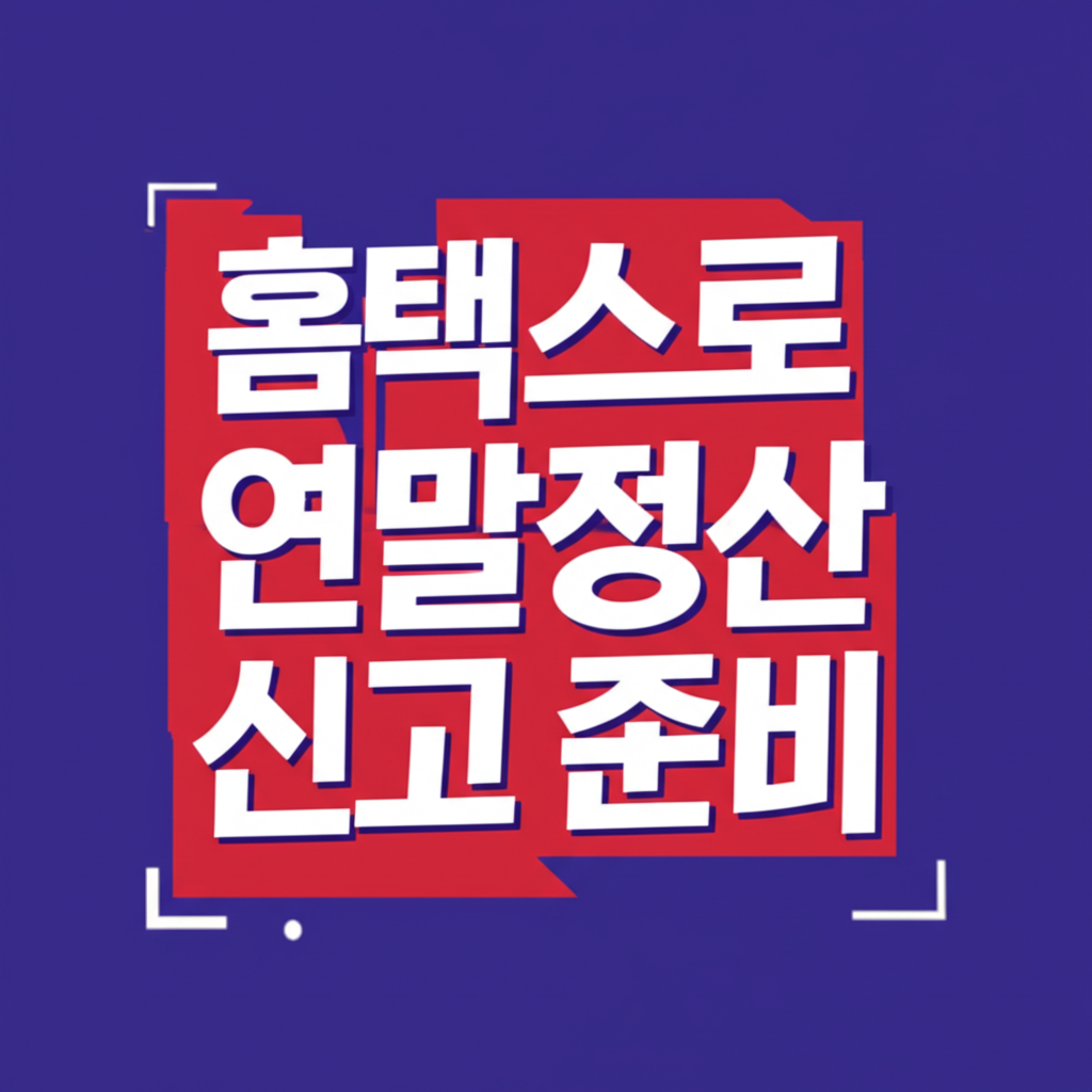 홈택스로 연말정산 신고 준비