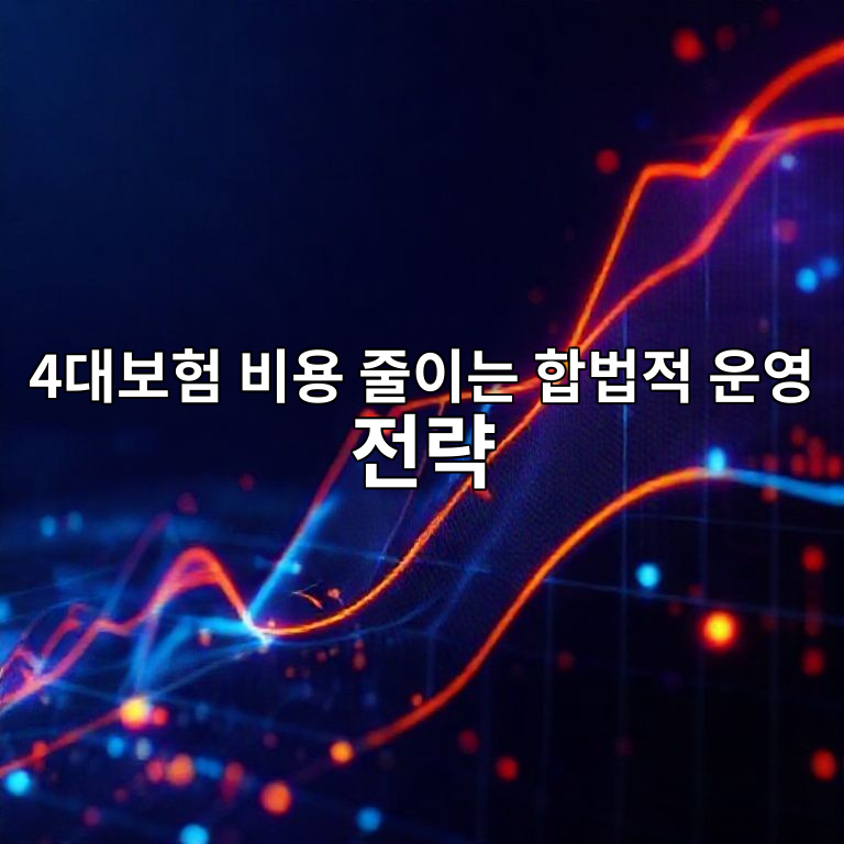 4대보험 비용 절감 전략 요약 이미지