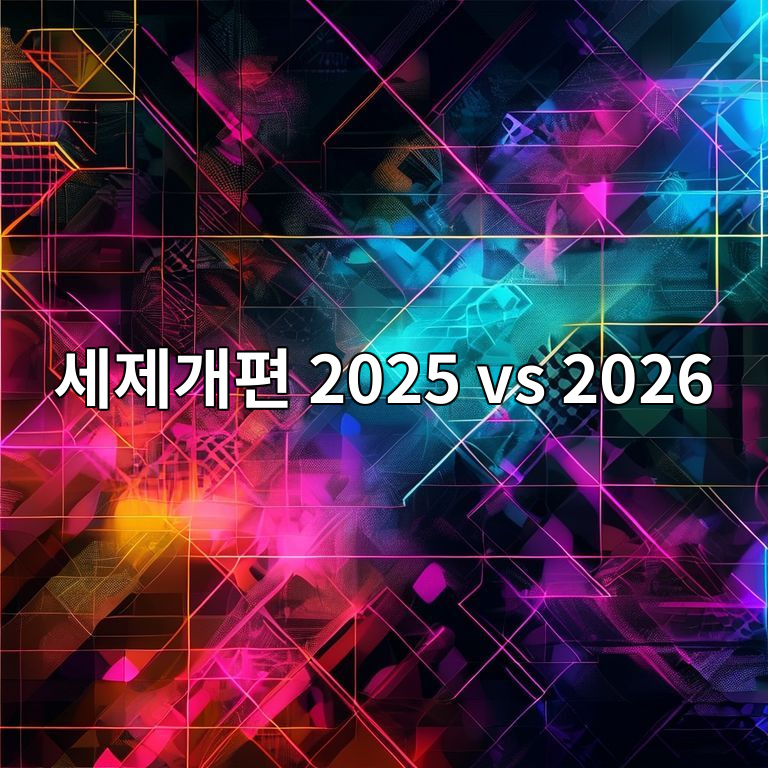 세제개편 2025 vs 2026