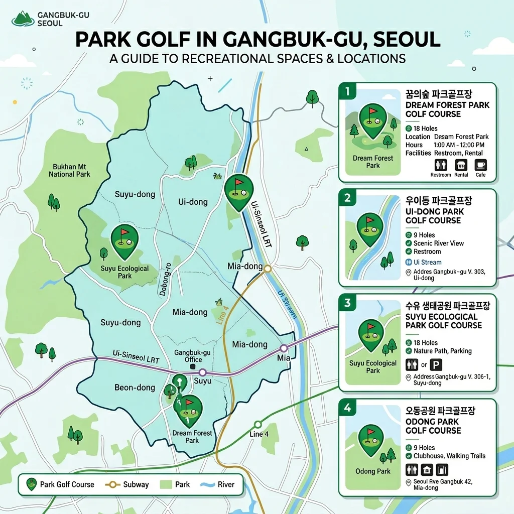 한눈에 보는 강북구 파크골프장 핵심 정보