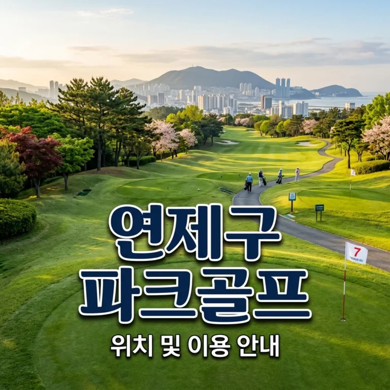 부산 연제구 파크골프장 위치 영업시간 주차 안내 총정리 (2026 최신)