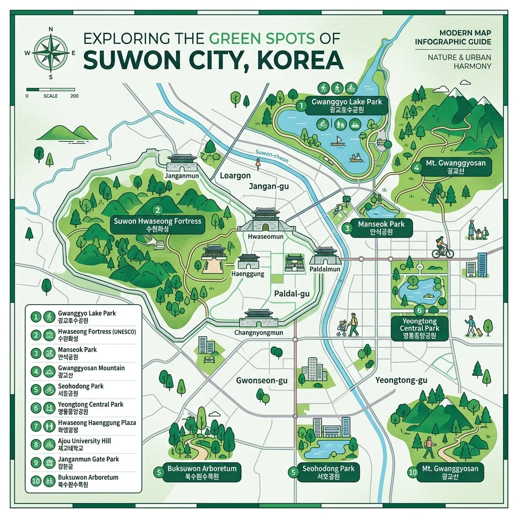 수원시 파크골프장 완벽 가이드: 위치, 예약방법, 이용시간 총정리 3 수원시 주요 파크골프장 위치 및 특징 비교
