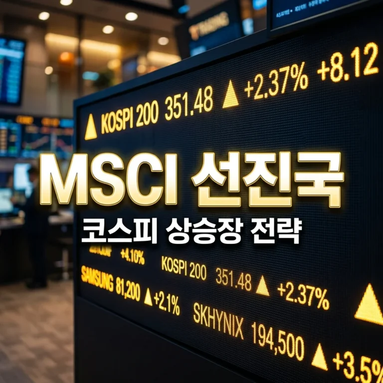 MSCI 선진국 편입, 코스피 역대급 상승장 올까? 수혜주와 투자 전략 총정리