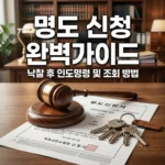 경매 낙찰 후 명도 신청방법 및 조회 안내: 인도명령부터 집행까지
