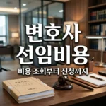민사변호사선임비용 산정 기준과 신청방법 및 조회 안내 (2026)