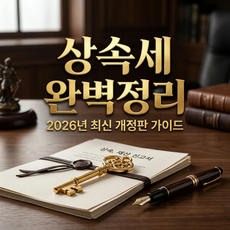 상속세율 한눈에 총정리 (2026 최신판) 면제한도와 계산기법