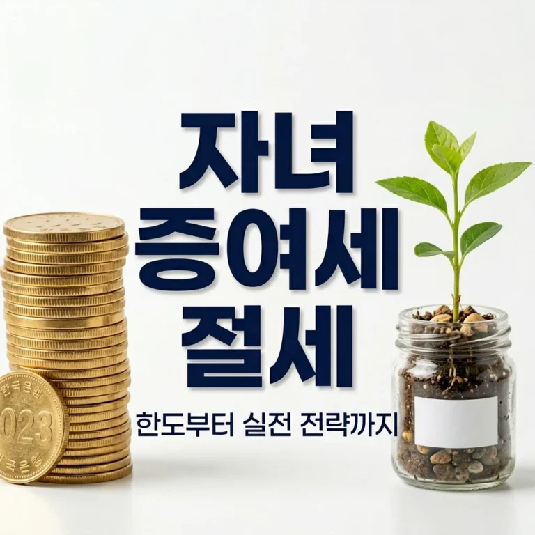 자녀 증여세 절세 방법 완벽 가이드: 면제 한도와 합법적 0원 팁