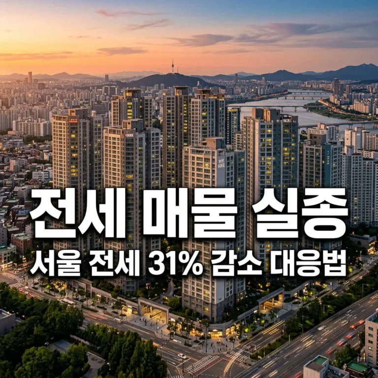 서울 전세물건 31% 급감! 전셋집 구하기 힘든 이유와 안전 계약법