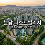 e편한세상 분당 퍼스트빌리지 신혼희망타운 청약 자격 및 입지 총정리