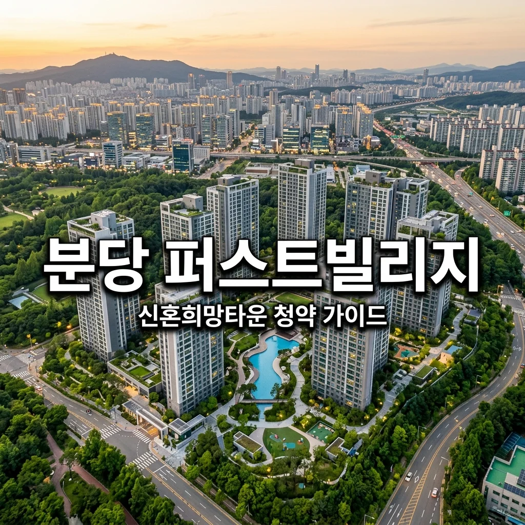e편한세상 분당 퍼스트빌리지 신혼희망타운 청약 자격 및 입지 총정리