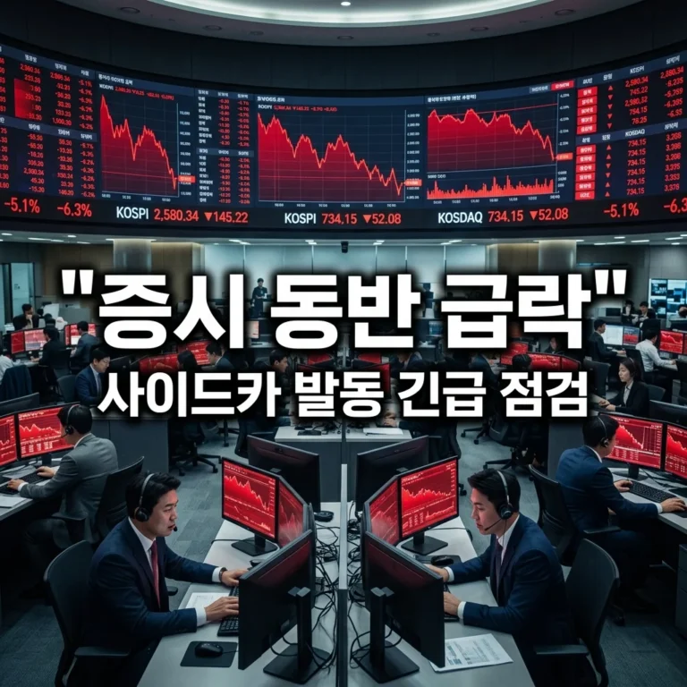 코스피 코스닥 동반 급락! 올해 27번째 사이드카 발동 이유와 대응법