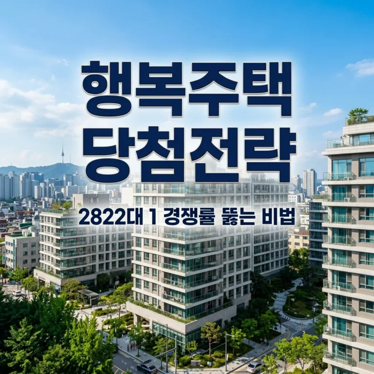 전월세난에 행복주택 2822대 1 돌파! 서울 공공임대 당첨 전략 3가지