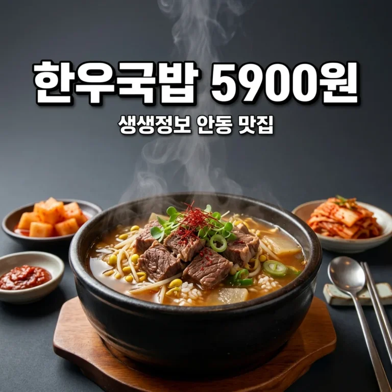 생생정보 안동 한우국밥 5,900원 육골난망 위치 영업시간 총정리
