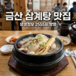 생생정보 금산 김정이삼계탕 위치 및 가격 | 2555회 방영 맛집