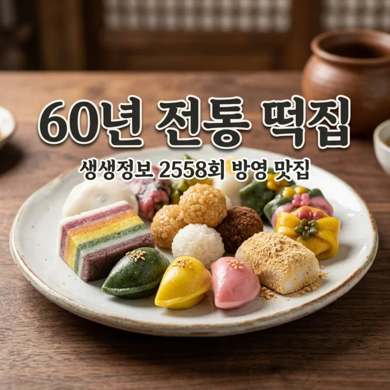 생생정보 2558회 60년 전통 떡집 종로 광장시장 줄 서서 먹는 맛집 위치 택배 정보