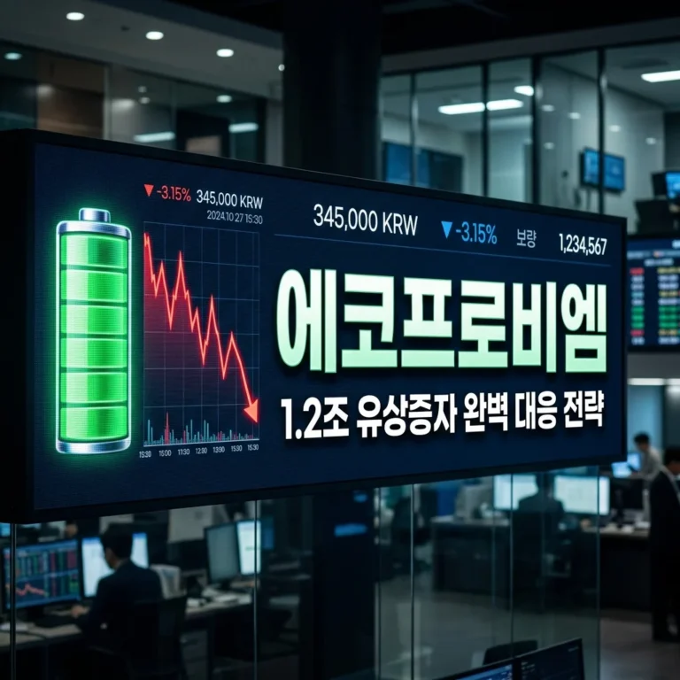 에코프로비엠 1.2조 유상증자 결정, 주가 전망과 신주인수권 대응 전략 총정리