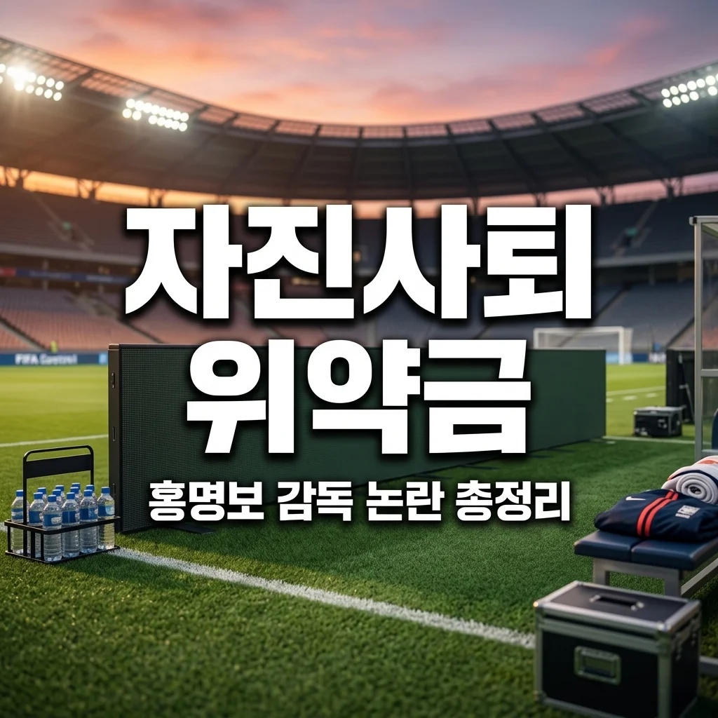 홍명보 자진사퇴 위약금 안 내도 되는 이유와 경질 차이 완벽 정리