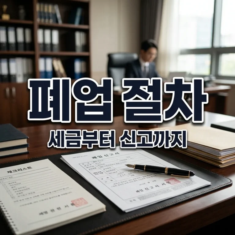 인허가 폐업 절차, 이것만 알면 세금 폭탄 피해요