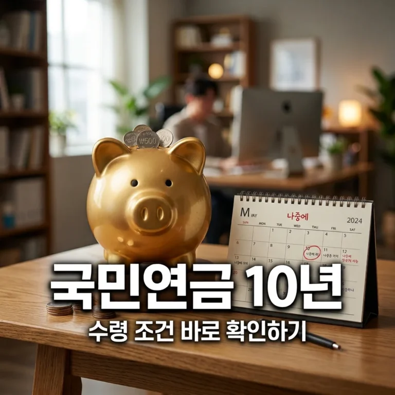 국민연금 10년만 내도 받을 수 있나요? 수령 조건 완벽 정리