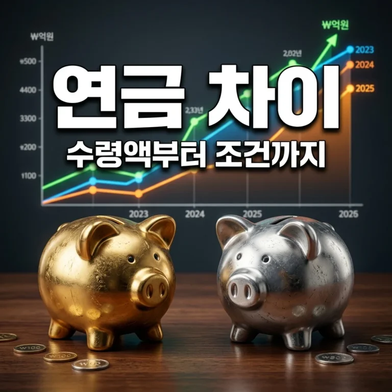 국민연금 공무원연금 차이 핵심 비교, 내 연금은 얼마나 다를까?
