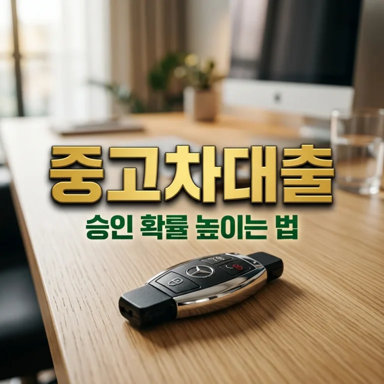 중고차대출 승인받는 조건과 부결 피하는 현실적인 방법