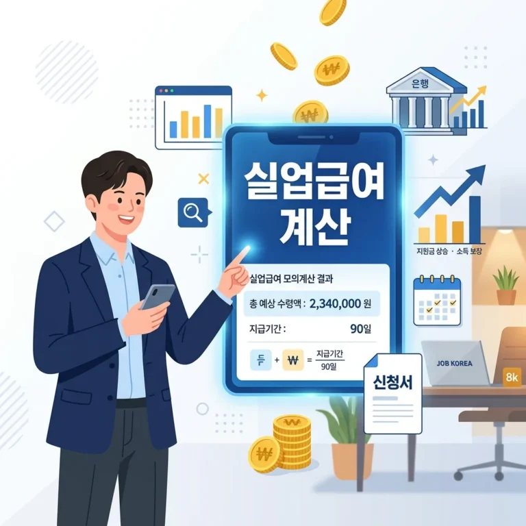 실업급여계산 방법 및 2026년 예상 수령액 최신 정리