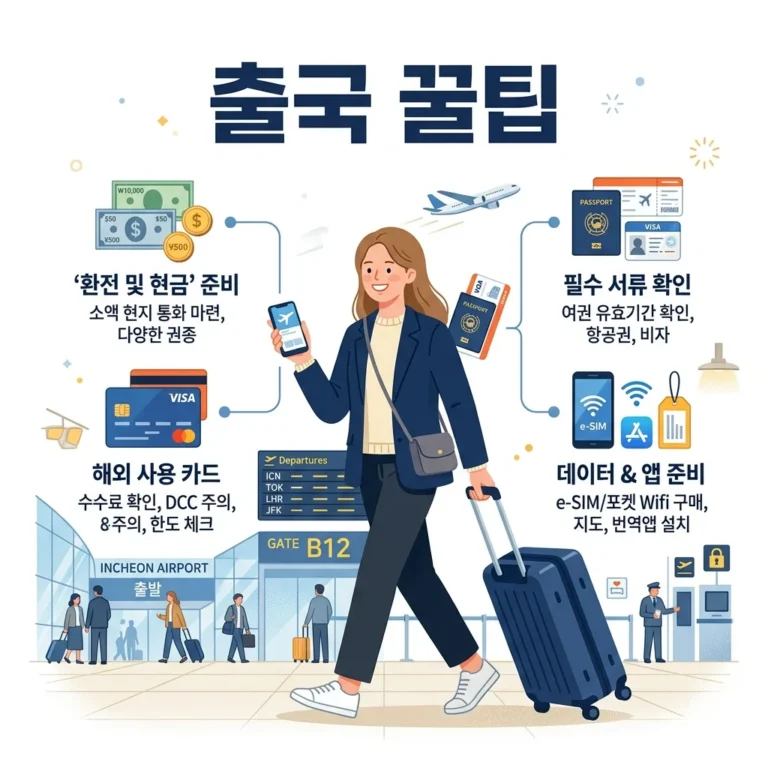 인천공항 이용 꿀팁과 환율 정보, 여행의 시작을 완벽하게
