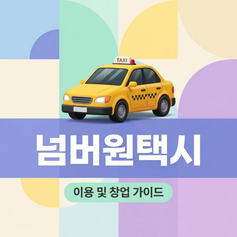 넘버원택시 이용법 및 개인택시 면허 양수 핵심 정리