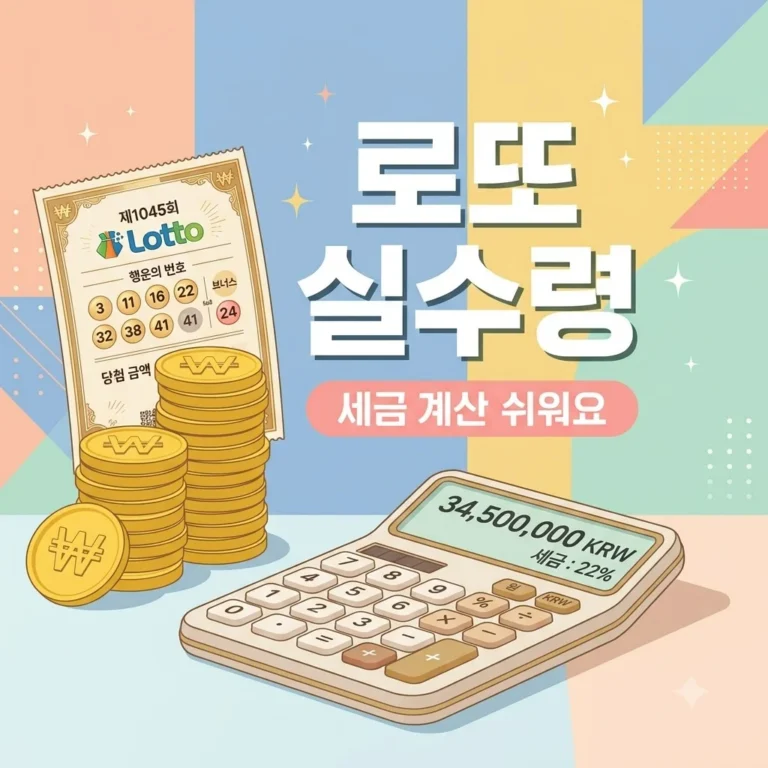로또실수령액계산기: 당첨금 세금 계산법 & 2026년 최신 수령 가이드