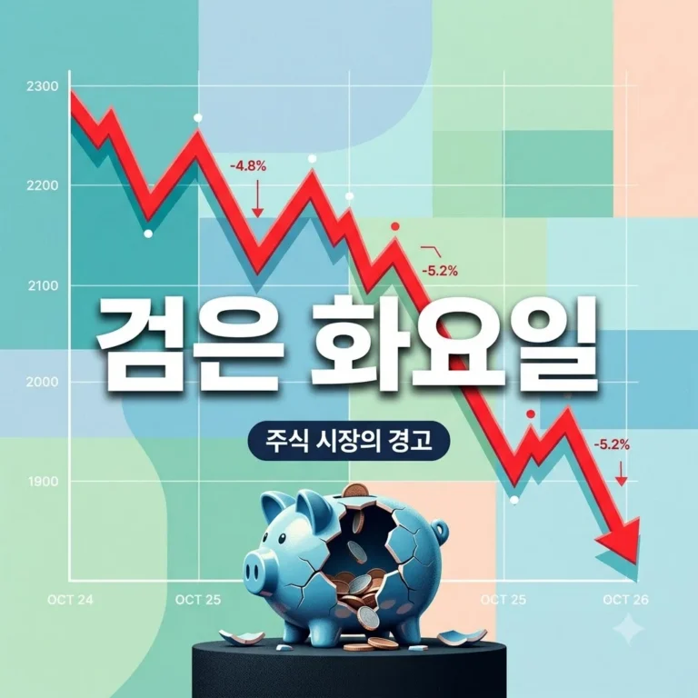 검은 화요일, 주식 시장 폭락의 역사와 2026년 한국 증시 원인 분석