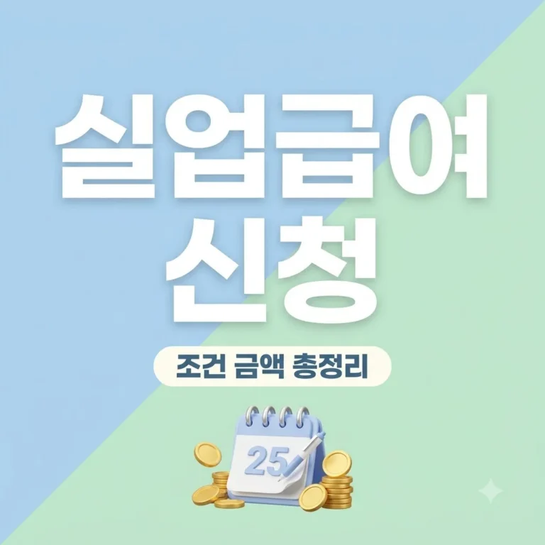 실업급여 신청 방법, 조건 및 금액 2026년 최신 총정리