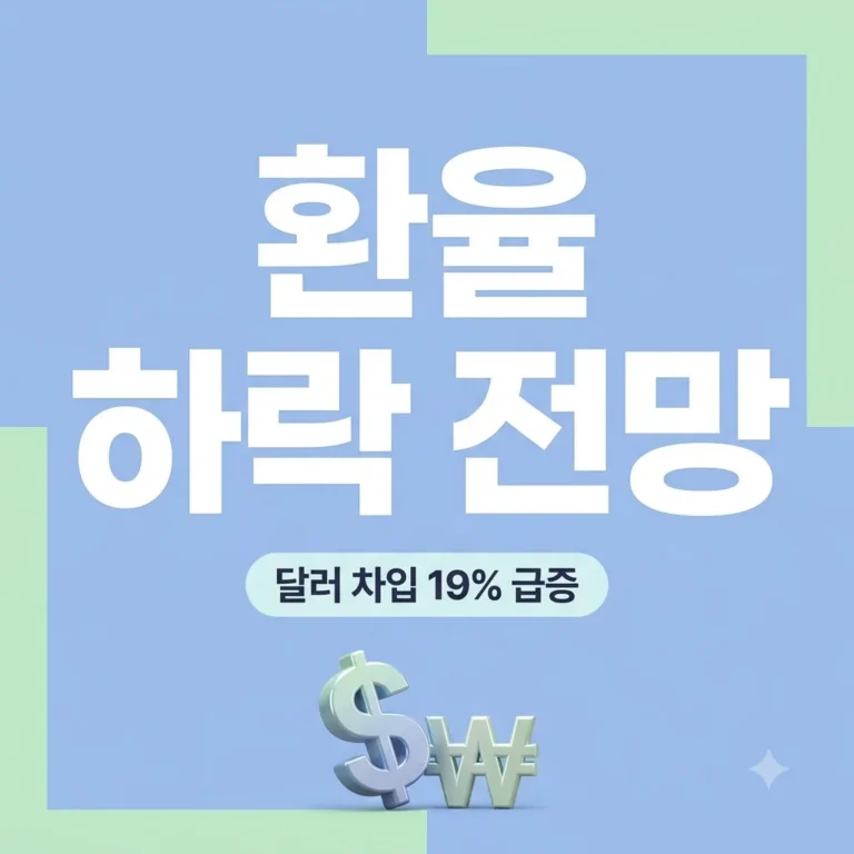 환율 하락 전망 속 달러 차입 19% 급증한 핵심 이유 분석