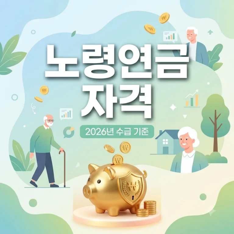 노령연금자격 2026년 기준 나이 소득 재산 계산법 총정리 4 노령연금자격 2026년 기준 나이 소득 재산 계산법 총정리