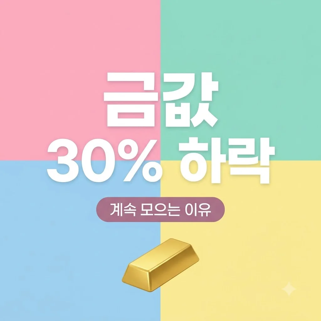 금값 30% 하락에도 스마트한 투자자들이 계속 모으는 이유