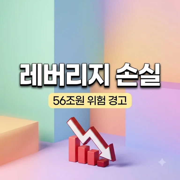 레버리지 투자로 56조 손실 발생 원인과 개인투자자 주의사항