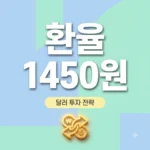 원·달러 환율 1450원대 중반 등락 원인과 달러 투자 대응 전략