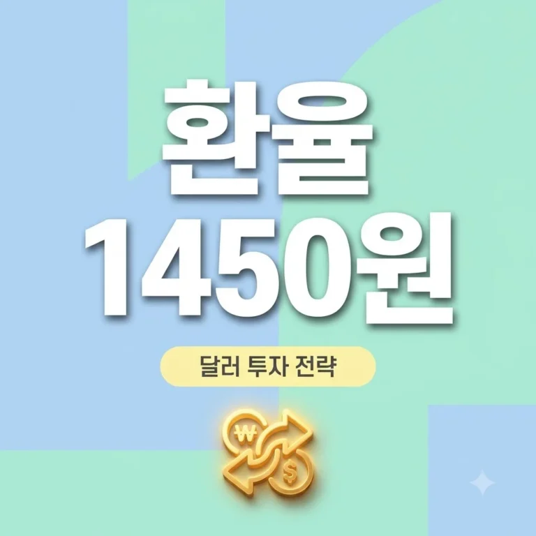 원·달러 환율 1450원대 중반 등락 원인과 달러 투자 대응 전략