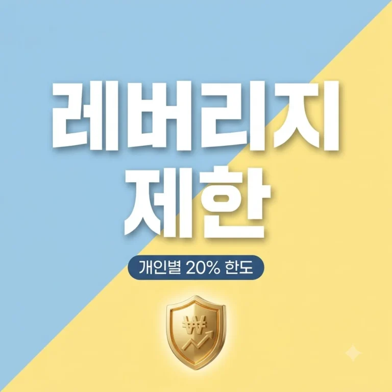 레버리지 투자 20% 제한 시행, 단일종목 ETF 한도 및 대응 전략