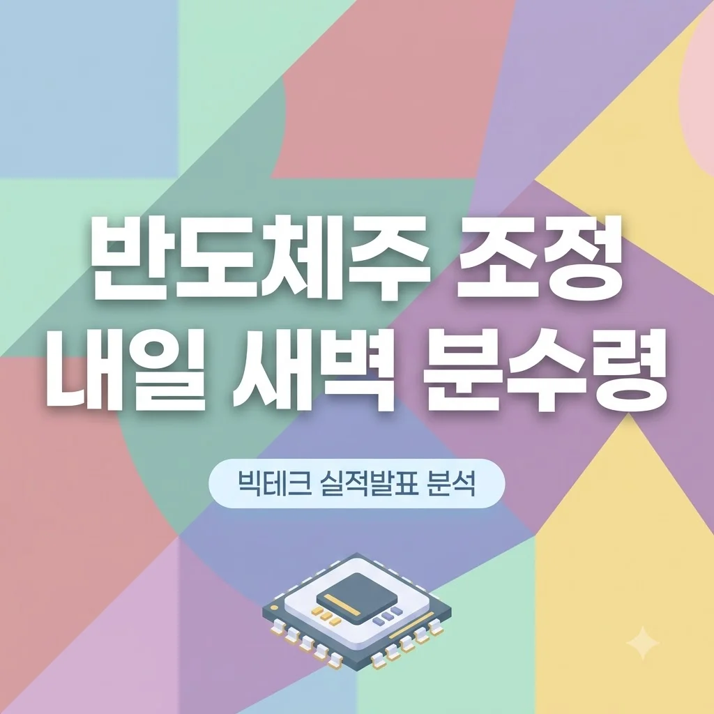 반도체주 조정 내일 새벽 빅테크 실적이 반등 분수령인 이유