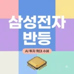 삼성전자 반등할까? 구글·MS·메타 AI 투자 확대 속 주가 전망