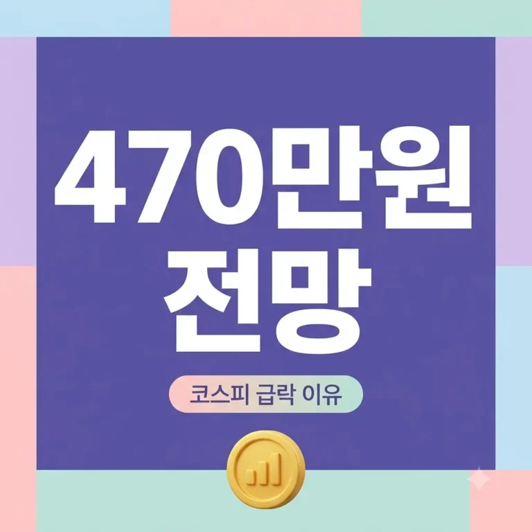 SK하이닉스 470만원 전망과 코스피 급락 진짜 이유 분석