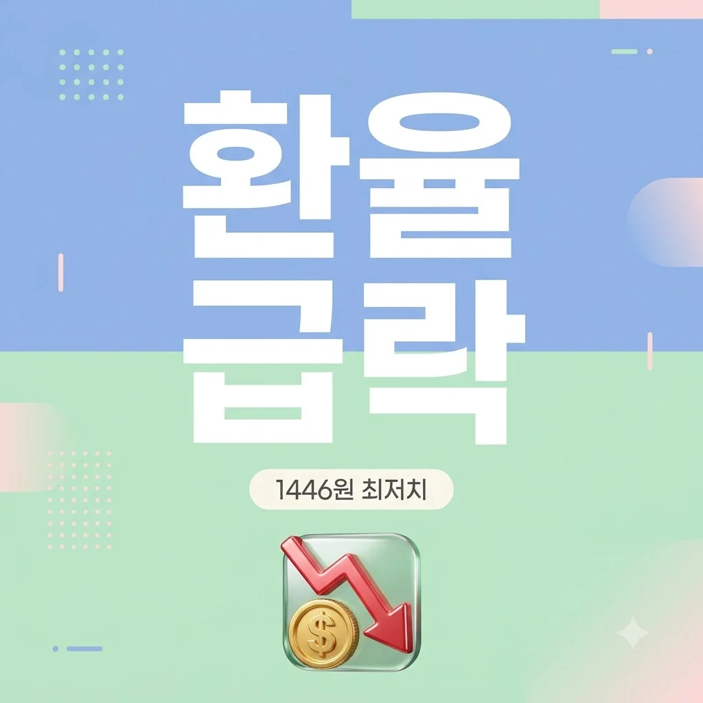 환율 1,446.7원 중동 전쟁 후 최저치 기록! 급락 원인과 전망 분석