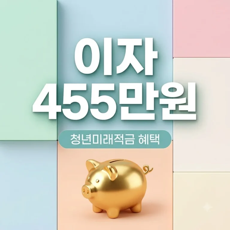 청년미래적금 이자 최대 455만원 혜택 조건 및 신청 방법 총정리