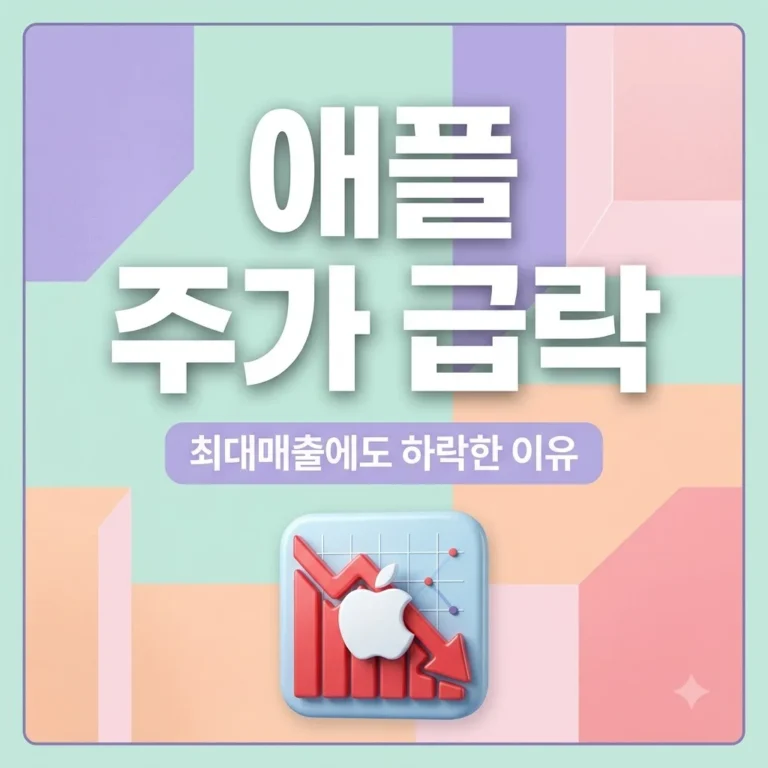 애플 시간외 6% 하락, 역대 최대 매출에도 주가 급락한 이유