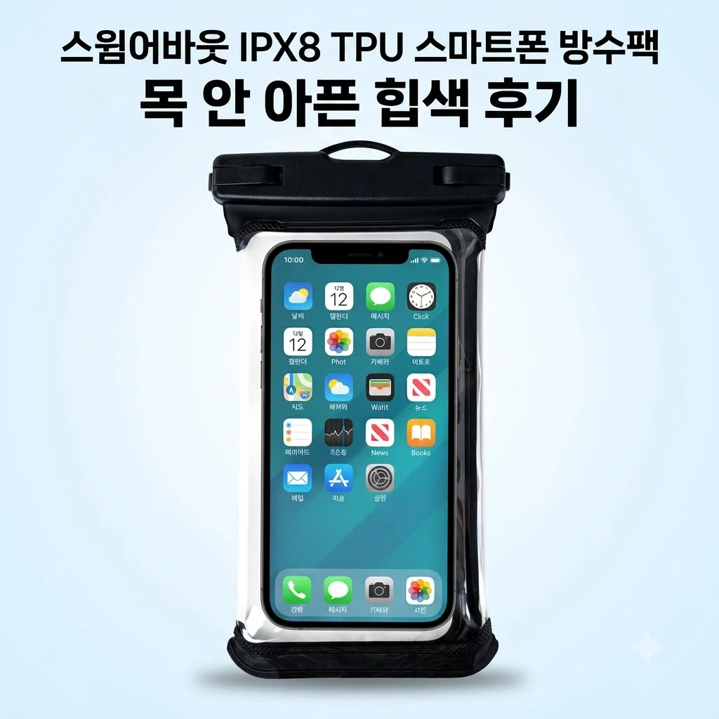 스윔어바웃 IPX8 TPU 스마트폰 방수팩 목 안 아픈 힙색 후기